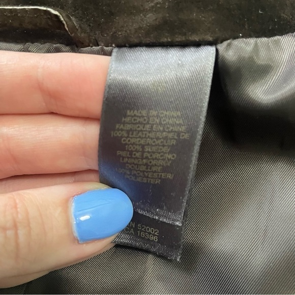 Liz Claiborne 100% Suede Brown Leather Zip Jacket 10 - Picture 6 of 7